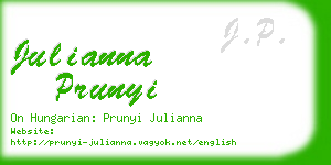 julianna prunyi business card